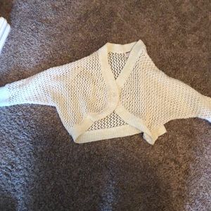 Girls sparkly crop sweater cover